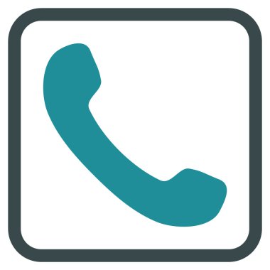 Telefon alıcı vektör simgesi bir çerçeve içinde