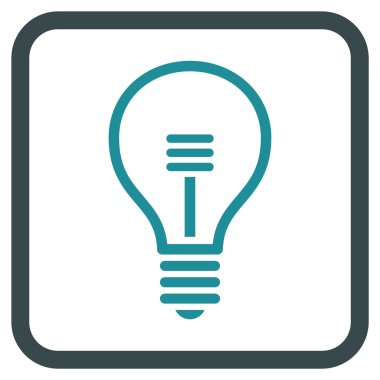 Lamba ampul vektör simgesi bir çerçeve içinde