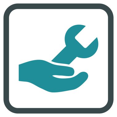 Onarım hizmeti vektör simgesi bir çerçeve içinde