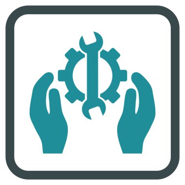 Onarım hizmeti vektör simgesi bir çerçeve içinde