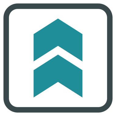 Vektör simgesi bir çerçeve içinde yukarı kayması