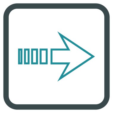 Doğru vektör simgesi bir çerçevede göndermek