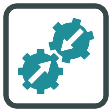 Dişli Tümleştirme vektör simgesi bir çerçeve içinde