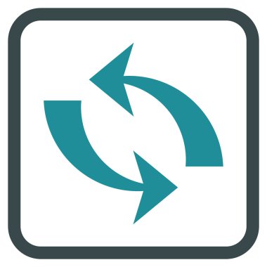 Vektör simgesi bir çerçeve içinde yenileme