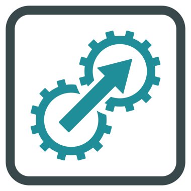 Dişli Tümleştirme vektör simgesi bir çerçeve içinde