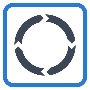 Döndürme vektör simgesi bir çerçeve içinde