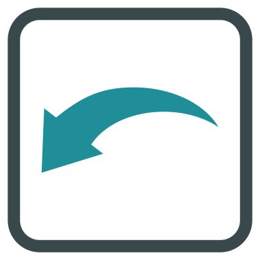 Vektör simgesi bir çerçeve içinde geri al