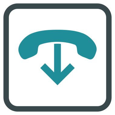 Vektör simgesi bir çerçeve içinde telefon asmak