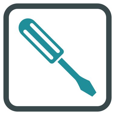 Tornavida vektör simgesi bir çerçeve içinde