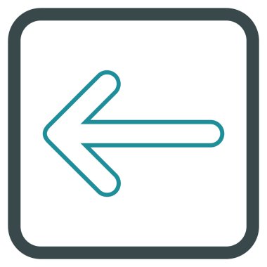 Yuvarlak ok vektör simgesi bir çerçevede yaptı.