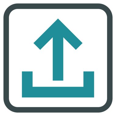 Vektör simgesi bir çerçeve içinde upload