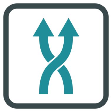 Vektör simge yukarı okları bir çerçevede shuffle