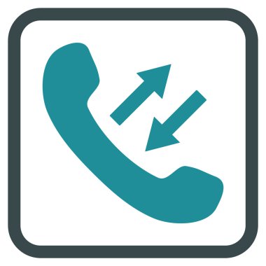 Vektör simgesi bir çerçevede konuşurken telefon