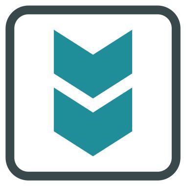 Vektör simgesi bir çerçeve içinde aşağı kaydır