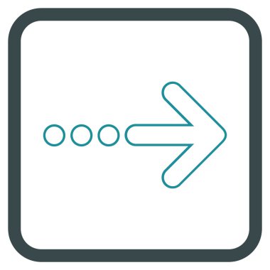 Doğru vektör simgesi bir çerçevede göndermek