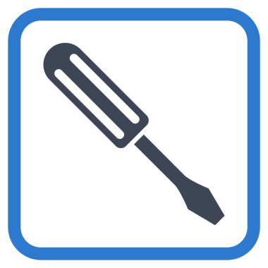 Tornavida vektör simgesi bir çerçeve içinde