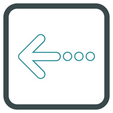 Sol vektör simgesi bir çerçevede göndermek