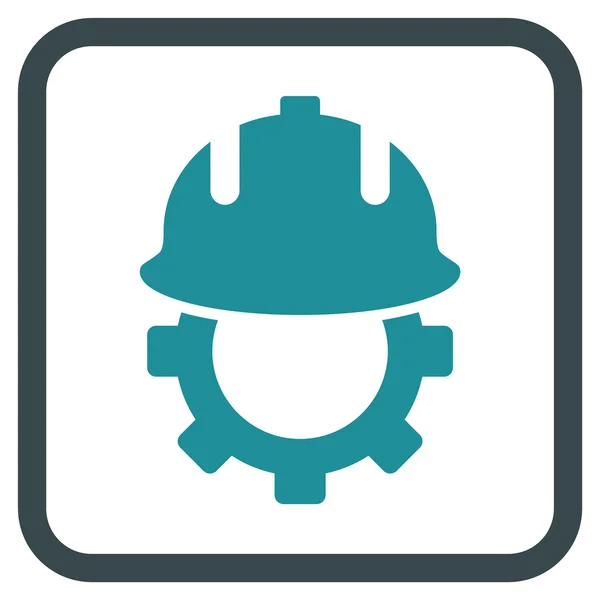 Development Helmet Vector Icon In a Frame — Stock Vector