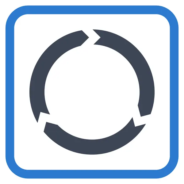 Icono de Vector de Rotación en un Marco — Vector de stock