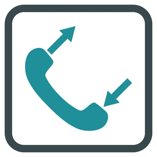 Telefon rozmowa wektor ikona w ramce — Wektor stockowy