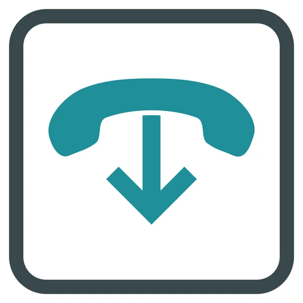 Telefone pendurar vetor ícone em uma moldura — Vetor de Stock