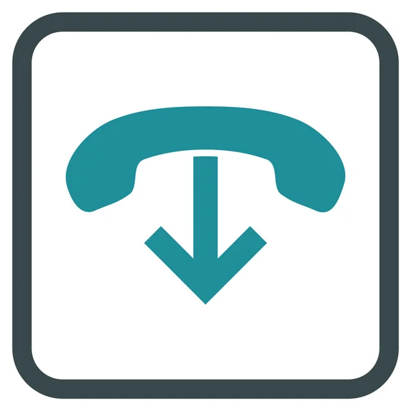 Telefoon ophangen-Vector Icon In een Frame — Stockvector