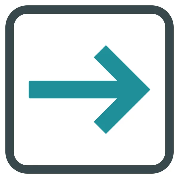 Right Arrow Vector Icon In a Frame — Stock Vector