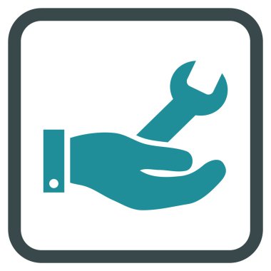 Onarım hizmeti vektör simgesi bir çerçeve içinde