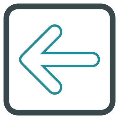 Yuvarlak ok vektör simgesi bir çerçevede yaptı.