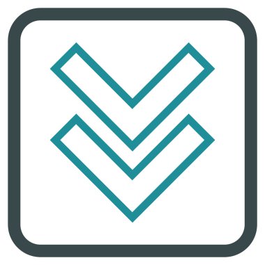 Vektör simgesi bir çerçeve içinde aşağı kaydır