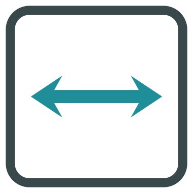 Yatay Çevir vektör simgesi bir çerçeve içinde