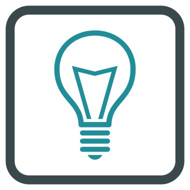 Lamba ampul vektör simgesi bir çerçeve içinde