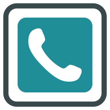 Telefon vektör simgesi bir çerçeve içinde