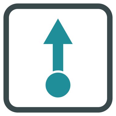 Vektör simgesi bir çerçeve içinde yukarı çekin