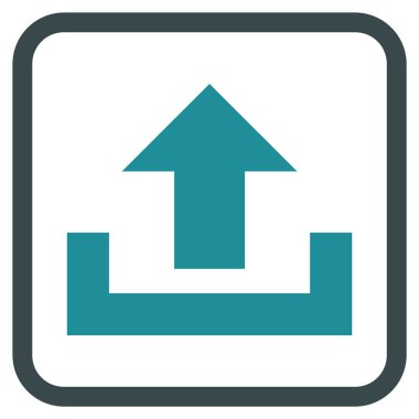 Vektör simgesi bir çerçeve içinde upload