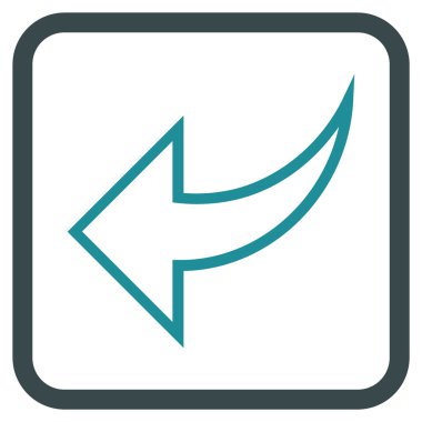 Vektör simgesi bir çerçeve içinde geri al