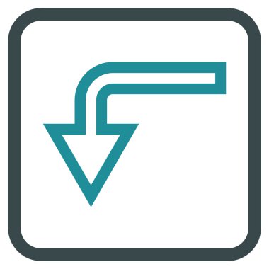 Vektör simgesi bir çerçeve içinde geri çevirmek