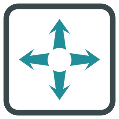 Genişletin okları vektör simgesi bir çerçeve içinde