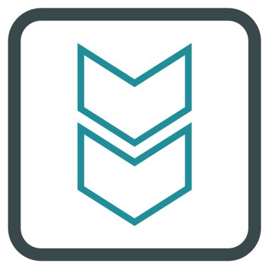 Vektör simgesi bir çerçeve içinde aşağı kaydır