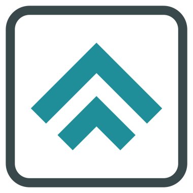 Vektör simgesi bir çerçeve içinde yukarı kayması