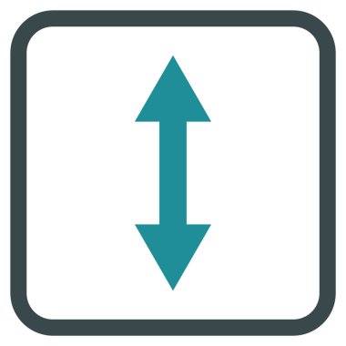 Dikey Çevir vektör simgesi bir çerçeve içinde