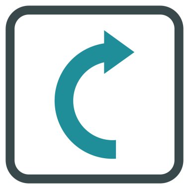 Doğru vektör simgesi bir çerçeve içinde döndürme