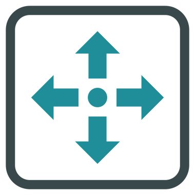 Genişletin okları vektör simgesi bir çerçeve içinde