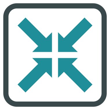 Basınç oklar bir çerçeve içinde simge vektör