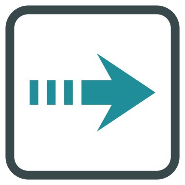 Doğru vektör simgesi bir çerçevede göndermek