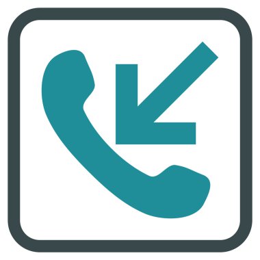 Gelen arama vektör simgesi bir çerçeve içinde