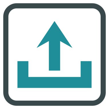 Vektör simgesi bir çerçeve içinde upload