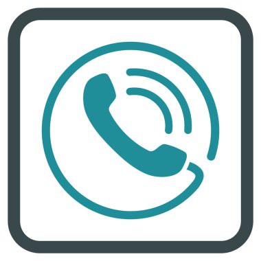 Telefon vektör simgesi bir çerçeve içinde