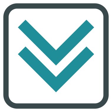 Vektör simgesi bir çerçeve içinde aşağı kaydır