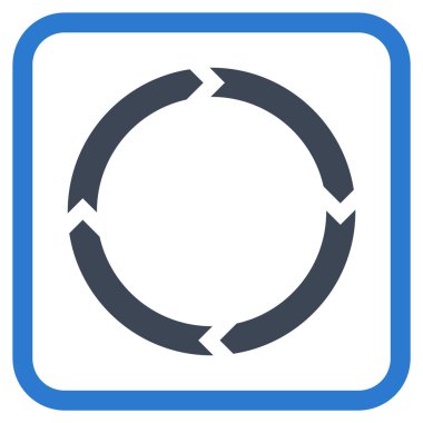 Döndürme vektör simgesi bir çerçeve içinde